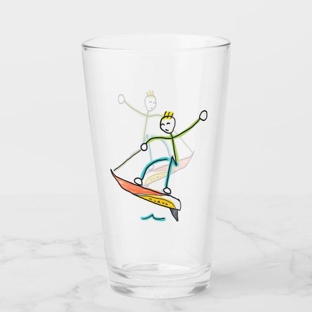 Jetboard Stickman Glas (Vorderseite)