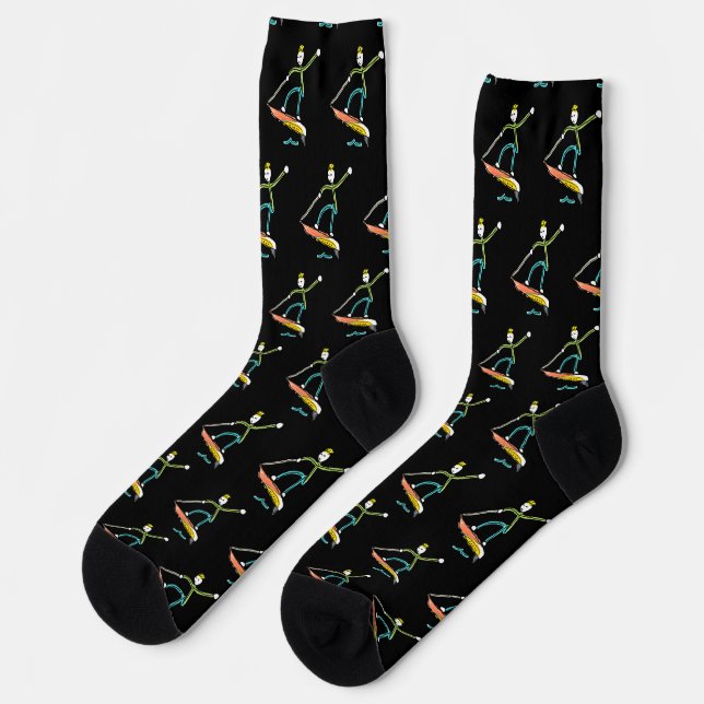 Jetboard Stickman Socken (Linkes Detail)