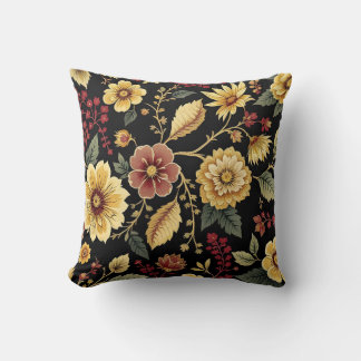 Jeté de coussin motif fleurs