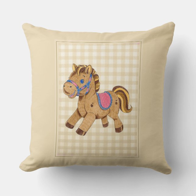 Jeter Cheval Jouet Oreiller (Recto)