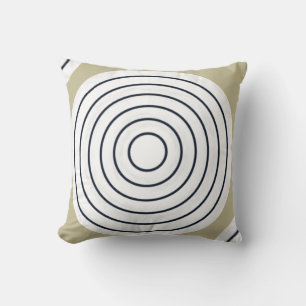 Jeter des oreillers Beige Black Circulaire