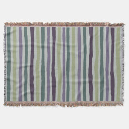 Jeter la couverture avec de belles rayures, vert o