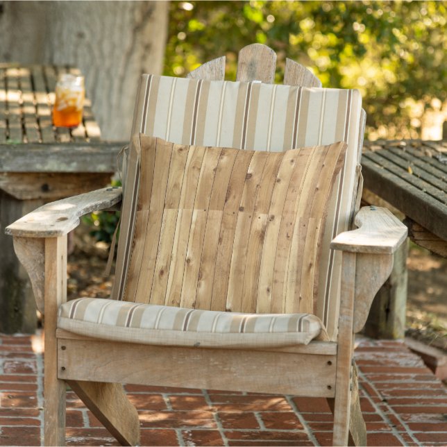 Jeter Oreiller Bois rustique Beige (Chaise)