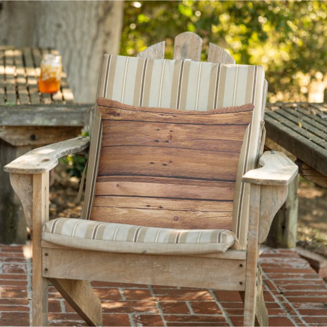 Jeter Oreiller Bois rustique Orange (Chaise)