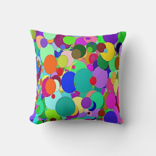 Jeter Oreiller Bright Colorful Cercles Circulaire