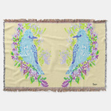 Jeter une couverture / Oiseaux bleus