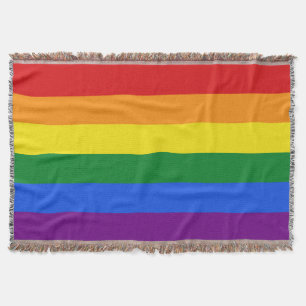 Jetez la couverture du drapeau arc-en-ciel