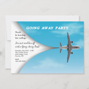 Jetliner Going Away Party Einladung