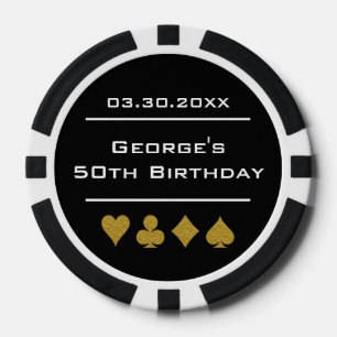 Jeton de poker Casino Black & Gold Las Vegas Anniv