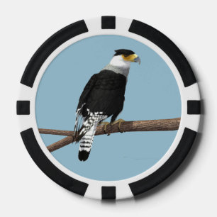 Jeton de poker crêté d'argile de Caracara