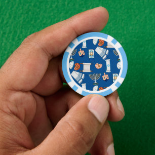 Jetons de poker amusants pour Hanukkah