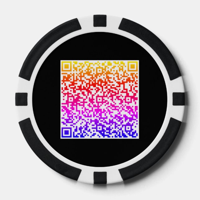 Jetons de poker avec code QR de couleur personnali (Recto)