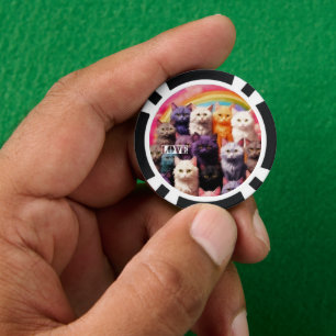 Jetons de Poker Chanceux pour les Amoureux de Chat