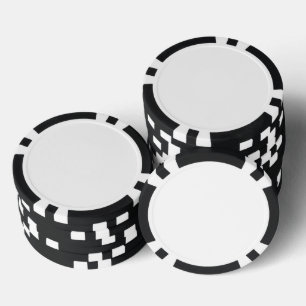 Jetons de Poker Composites, Bordure Rayée Noire