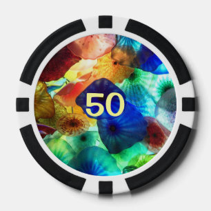 Jetons de poker conceptions de verre teinté Jeux d