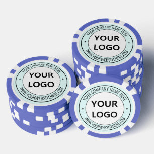 Jetons de poker d'affaires Logo et Texte de Votre