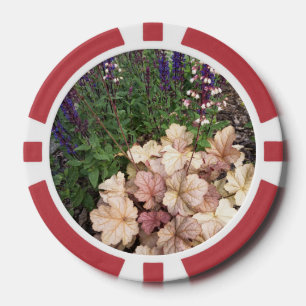 Jetons de poker de jardin floral élégant vintage