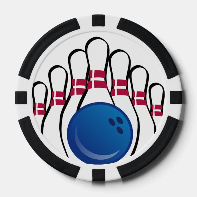 Jetons de poker design bowling (Recto)