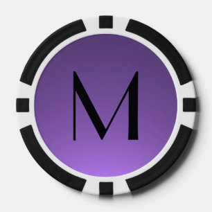 Jetons de poker faits sur commande pourpres noirs