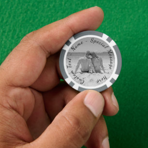 Jetons de poker personnalisés avec votre photo Tex