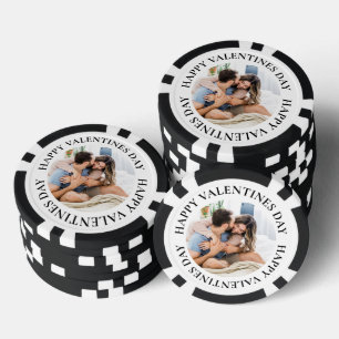Jetons de poker pour la Saint-Valentin avec photo 