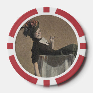 Jetons de poker vintages populaires en verre de