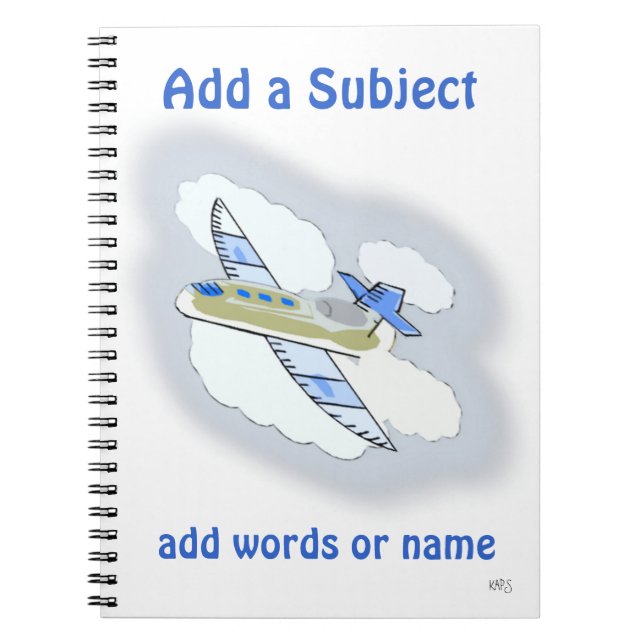 Jetplane-Subject-Notebook Notizblock (Vorderseite)
