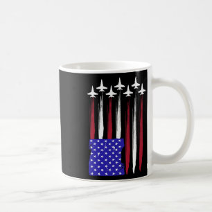Jets 4th July Patriotic Red White Blue Usa Flag Kaffeetasse