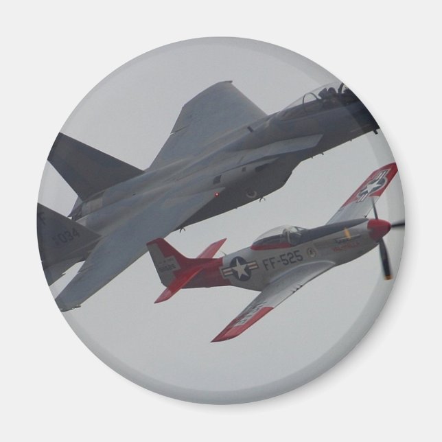 Jets Flugzeug Pilots Cockpits Propellers Magnet (Vorne)