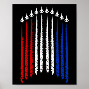 Jets mit US-Flagge 4. Juli Patriotic F Poster