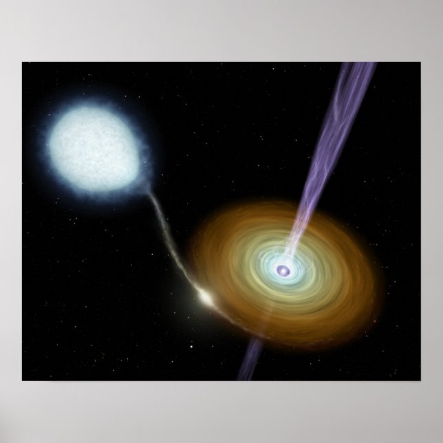 Jets of material shooting out poster (Vorne)