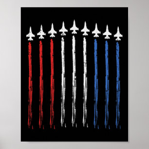Jets US American Flag Independence 4. Juli Pat Poster