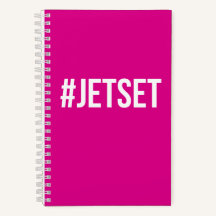 "#JETSET" Journal de voyage rose