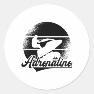 Jetski Adrenalin Wassersport Jetski Jet Ski fahren Runder Aufkleber