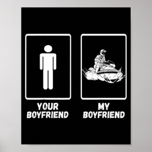 Jetski Freund Jetski fahren Jetski Wasserfahrzeug Poster