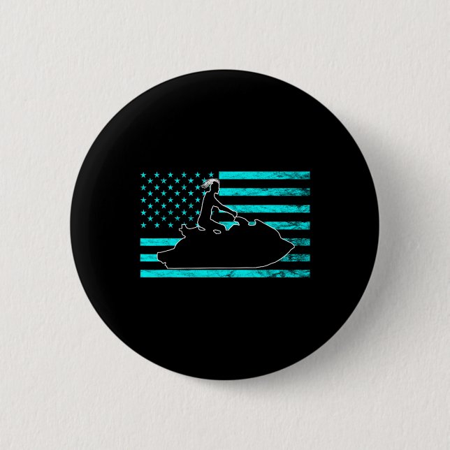 Jetski Jet Ski Wassermotorrad Jet Ski Amerikanisch Button (Vorderseite)