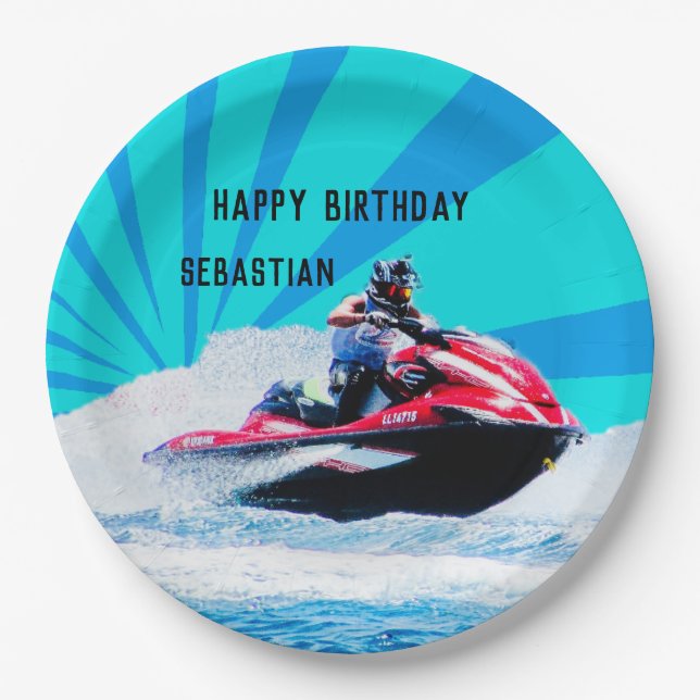 JetSki Pappteller (Vorderseite)