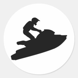 Jetski Runder Aufkleber