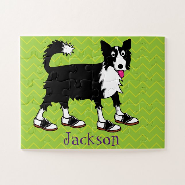 Jett the Border Collie Kids Personalisiert (Horizontal)