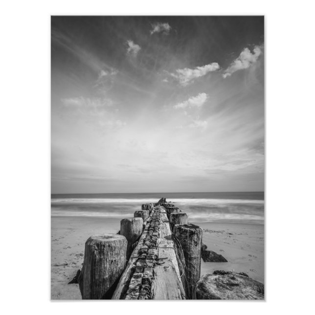 Jetty an der New Jersey Shore Fotodruck (Vorne)