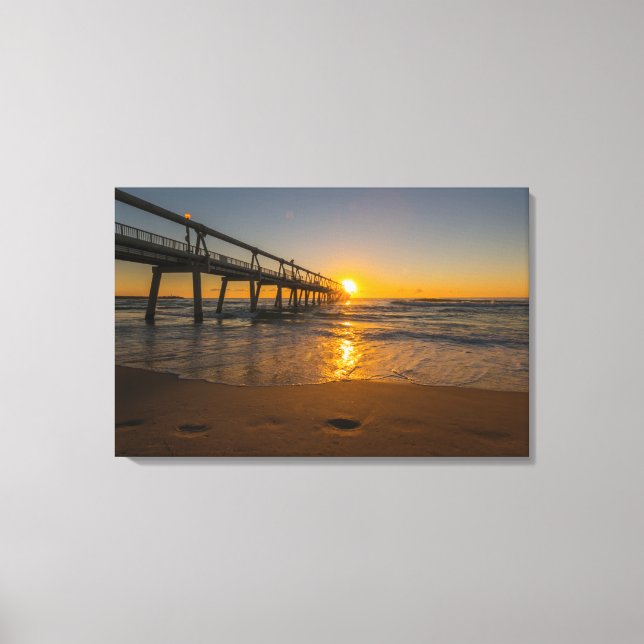 Jetty at Sunrise - Wrapped Canvas Leinwanddruck (Vorderseite)
