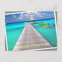 Jetty mit Booten in einer tropischen Lagune Postkarte
