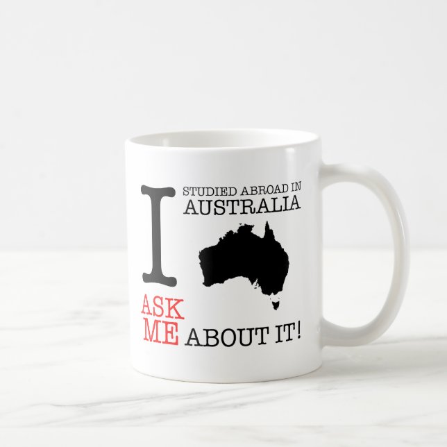 J'étudie à l'étranger dans la tasse de l'Australie (Droite)