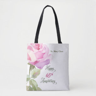 Jetzt 65. Jubiläum benutzerdefinierter Name Pink R Tasche