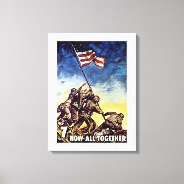 Jetzt alles zusammen ~ Iwo Jima Leinwanddruck (Vorderseite)