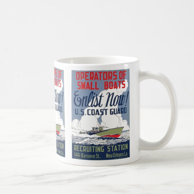 Jetzt anmelden! US-Küstenwache Kaffeetasse (Rechts)