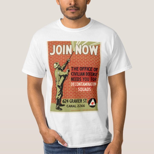 Jetzt anmelden ~ Zivile Verteidigung T-Shirt (Vorderseite)