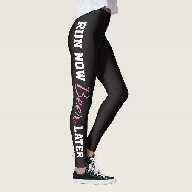 Jetzt Bier später ausführen Leggings (Rechts)