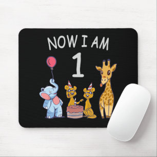 Jetzt bin ich 1 Jahr alt 1. Geburtstag im Zoo Mousepad