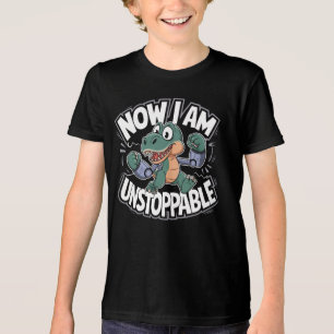 Jetzt bin ich unaufhaltsam lustig T-Rex mit Robote Tri-Blend Shirt